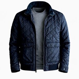 Black Rivet Jacket Men XL Black Quilted Utility Full Zip Military